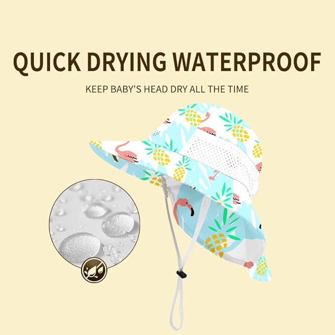 Baby Sun Protection Hat for Infant Toddlers Boys Girls UPF 50+ Sunhat for Outdoor Beach Swim
