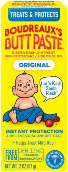 Boudreaux's Butt Paste Butt Paste Diaper Rash Ointment, Variety Pack, Original & Maximum Strength (2oz, 2 of each)