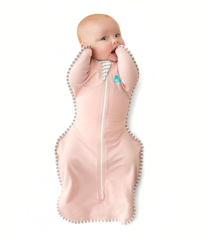 Love to Dream Swaddle UP Self-Soothing Sleep Sack 13-19 lbs., Dramatically Better Sleep, Snug Fit Calms Startle Reflex, 1.0 TOG, Dusty Pink, Medium (Pack of 2)
