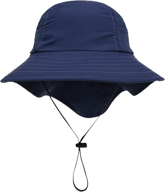 Baby Sun Hat UPF 50+ Toddler Wide Brim Beach Hats for Boys Girls 0-6 Years