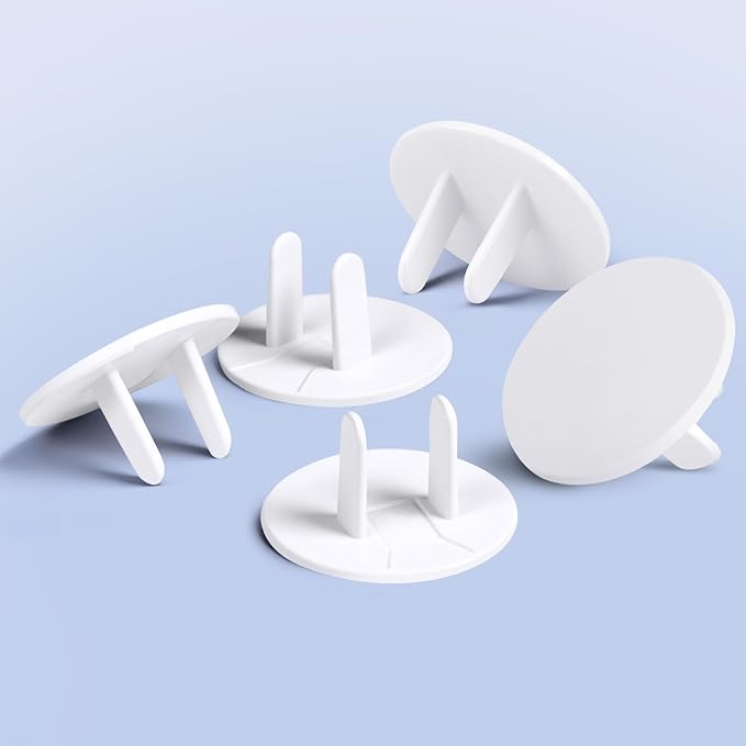 65 Pcak Outlet Plug Covers, White Baby Proof Outlet Covers, Plastic Electrical Socket Covers for Outlets, Easy Installation, Durable and Steady Wall Plug Covers for Home and Office