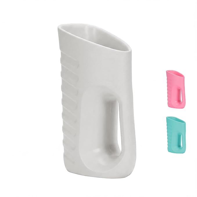 Babylush Baby Bath Rinse & Shower Cup, 1000ml EVA Foam Pitcher for Toddlers (Grey)