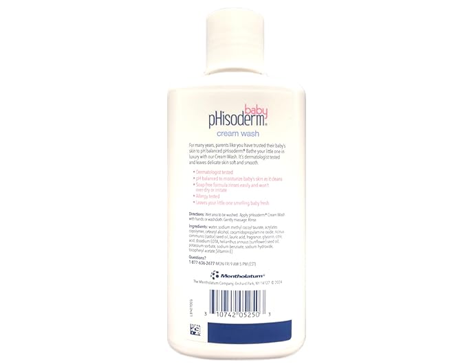 pHisoderm Baby Tear-Free Cream Wash 8 oz (Pack of 2)