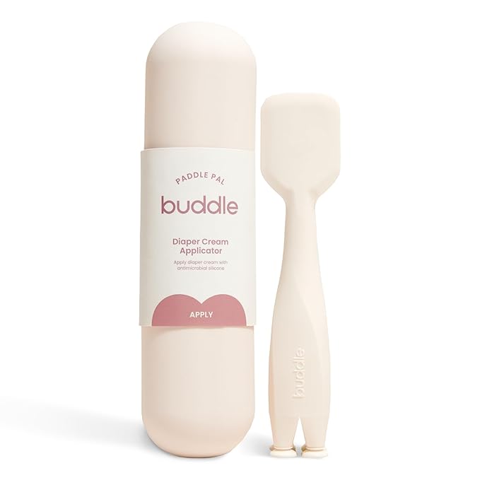 Buddle Paddle Pal Baby Diaper Cream Spatula Silicone Applicator with Carrying Case, Smooth & Mess-Free Application, 1 Count