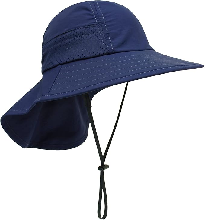 Baby Sun Hat UPF 50+ Toddler Wide Brim Beach Hats for Boys Girls 0-6 Years