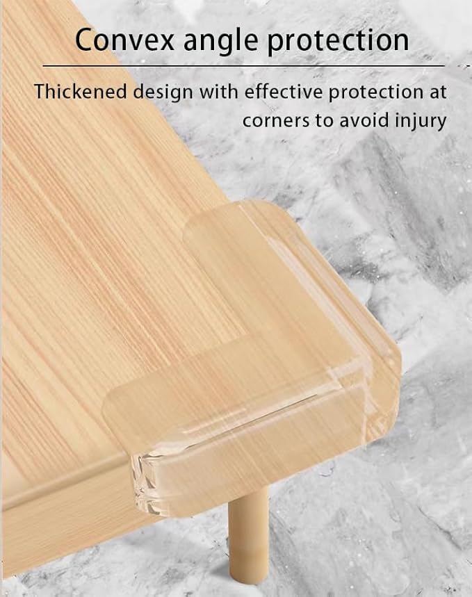 Edge Protector Strip, Corner Protector Baby,Corner Protectors for Furniture with3M Adhesiveft， Safe for Table, Fireplace (0.8x0.8 in Width 13.1 ft Length)