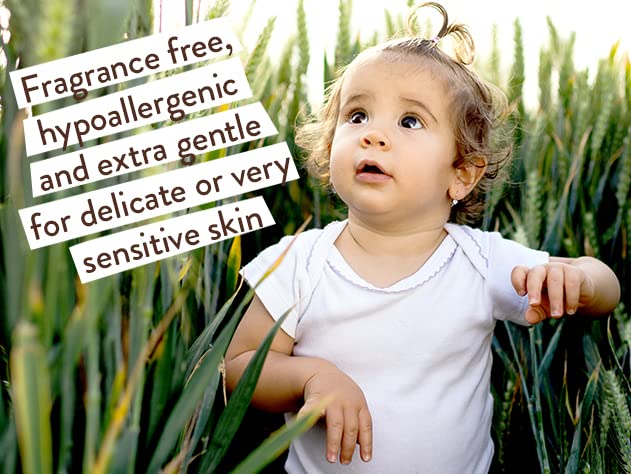 Babo Botanicals Sensitive Baby Fragrance-Free 2-in-1 Bubble Bath & Wash - Shea Butter, Calendula & Oat - Vegan - EWG Verified - For Babies & Kids