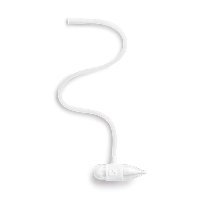Munchkin® ClearNose™ Baby Nasal Aspirator - No Filters Needed, Gentle Nose Sucker for Baby Snot, Clear/White