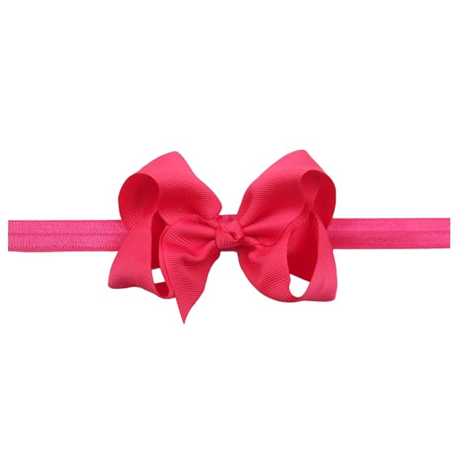CÉLLOT Baby Girls Headbands Grosgrain Ribbon 4.5" Hair Bows Headband Big Bow Hair Bands for Toddler Pack of 30