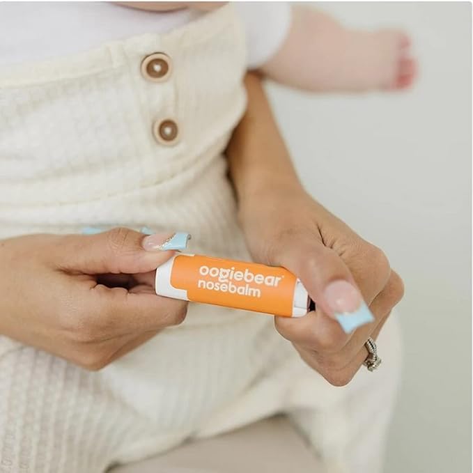 oogiebear Organic Nourishing Nose to Toe & Breathing Rub Balms - Naturally Soothing, Gentle Moisturizer, On-The-Go Size with Travel Pouch - 0.5 oz, Safe for Infants, Doctor Made