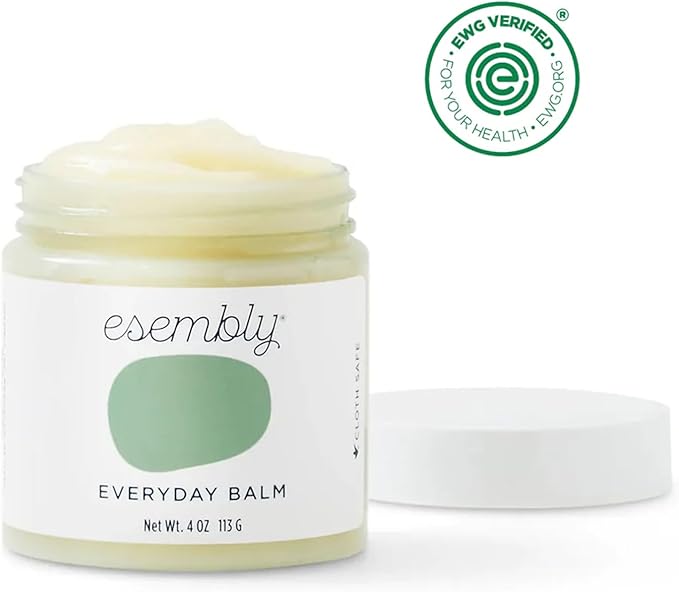 Esembly Everyday Balm, Organic Diaper Balm for Delicate Baby Skin, Diaper Rash Prevention, Multiple Uses Including Nipple Cream, Cradle Cap, Dry and Chapped Skin, Made in USA, 4oz