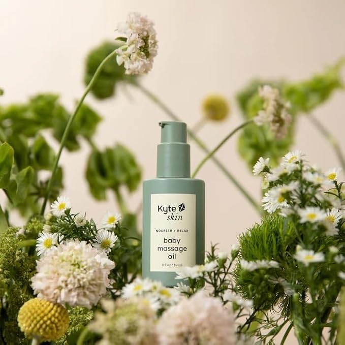 KYTE BABY - Kyte Skin Baby Massage Oil, 100% Botanical Blend, Nourishing, Calming, Promotes Sleep and Digestion, Free from Mineral Oil, Synthetic Fragrance, Silicone, and Parabens