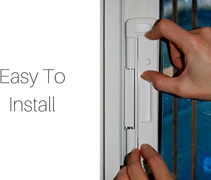 for Glass Sliding Doors - Advanced Technology to Keep Your Family Safe and Secure - High Security Lock - Virtually Burglar Proof (Double Bolt Lock + Premium Handle, Silver)