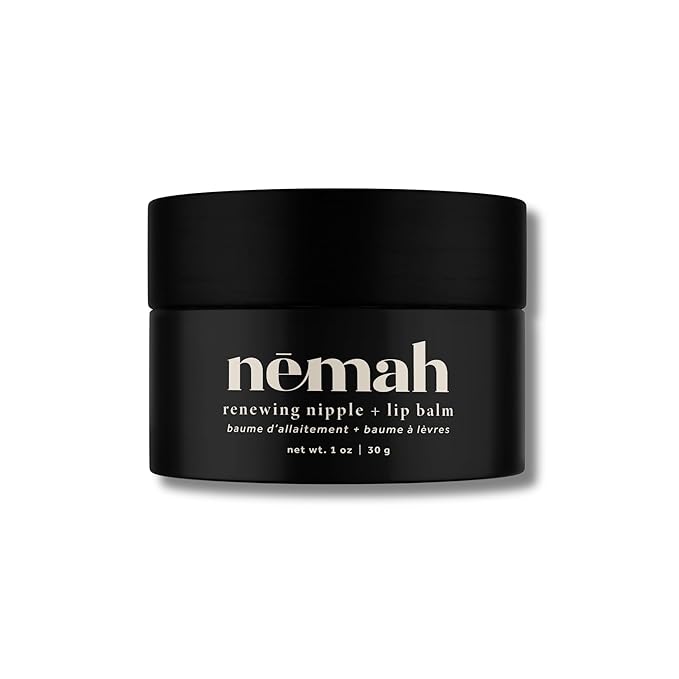 Nemah Nipple Cream, Nipple Cream For Breastfeeding, 2 In 1 Nursing Balm And Lip Balm, Non-Greasy Balm With Calendula Jojoba Mango For Dry Skin, Postpartum Essentials, Vegan and Cruelty-Free, 1 Oz