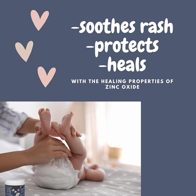 Natural Baby Bottom Butter, Diaper Rash Cream with Zinc Oxide, Soothes Diaper Rash 4 Fl Oz