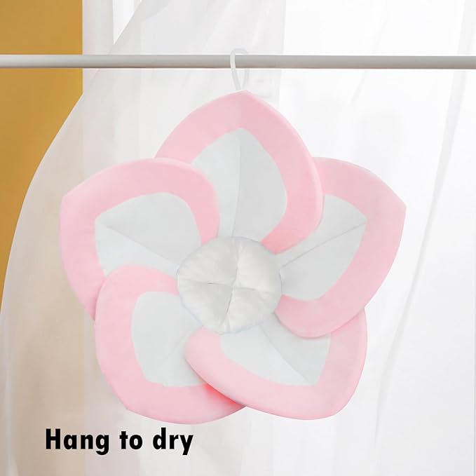 Baby Bath - Flower Baby Bath Pad Infant Bathtub Mat for Bathtub Tub Sink(White Pink)