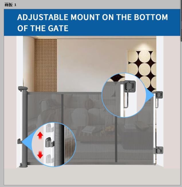 Huafly 158 Inch Retractable Baby Gates, Extra Wide Baby Gates for Large Openings, Child Gates, Safety Gates, Extra Long Dog Gates on Doorways, Stairs, Outdoor, Indoor (Gray, 158 Inch)