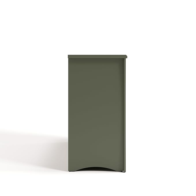 Storkcraft Crescent 6-Drawer Dresser (Olive) – GREENGUARD Gold Certified, Green Dresser for Bedroom, Kids & Nursery Storage Chest, Safety Interlocking Drawers, Pre-Installed Tracks, Kids Chest