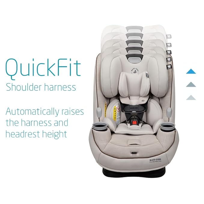 Maxi-Cosi Pria Max All-in-One Convertible Car Seat, Rear Facing Car Seat (4-40 lbs), Forward Facing Car Seat (22-65 lbs), High Back Booster Seat (40-100 lbs), Pure COSI, Desert Wonder