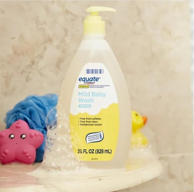Equ~ate Baby Tear-Free Mild Baby Wash, 28 fl oz, Wash & Shampoo (1pack)