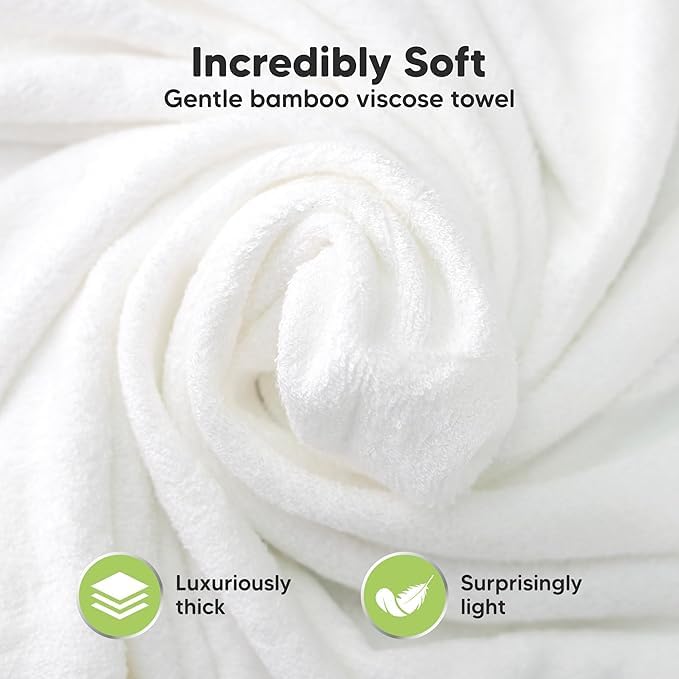 KeaBabies Hooded Baby Towel for Newborn - Viscose Derived from Bamboo Large Baby Bath Towels with Hood for Boys, Girls, Toddler, Extra Absorbent & Soft Newborn Bath Essentials (Dreamers, Regular)