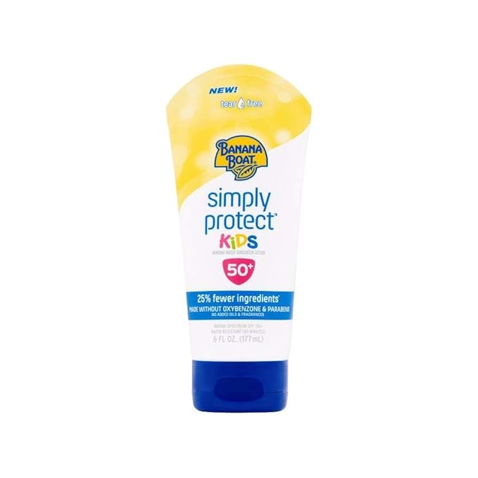 Banana Boat Simply Protect Kids SPF 50 Sunscreen Lotion, 6 fl oz (Pack of 2)