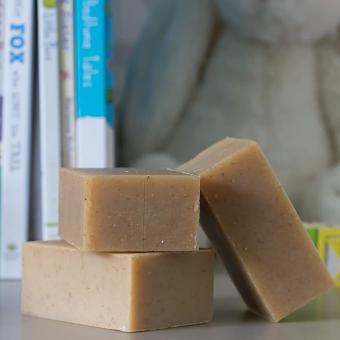 Chagrin Valley Soap & Salve Baby Shampoo Baby Soap Bar from Oat, Honey & Goat Milk - Unscented & Moisturizing - For Babies Sensitive Dry Skin & Eczema - 3.5 oz Shampoo Bar & Organic Body Wash