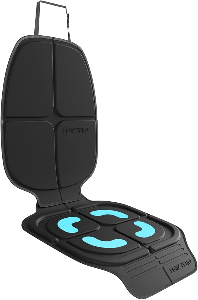 HEYTRIP Car Seat Protector, Rear-Facing/Forward-Facing, for 0~12 Years Old Children, Waterproof, Easy Cleanup, Non-Slip, Fit Most Car Seats(Black Blue)