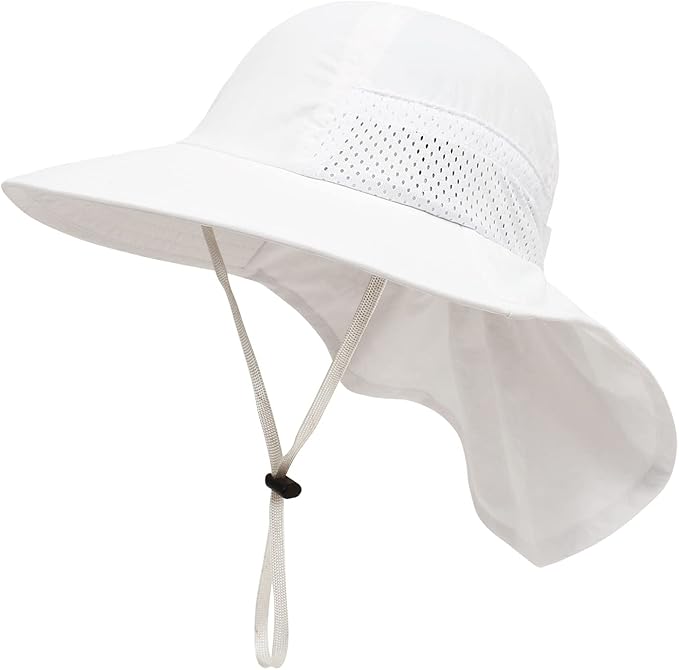 Baby Sun Hat UPF 50+ Toddler Wide Brim Beach Hats for Boys Girls 0-6 Years