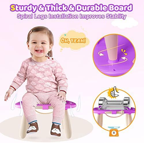 Kikidex Toddlers Toys Age 1-3, Magnetic Drawing Board, Doodle Board Pad Learning and Educational Toys for 1 2 3 Year Old Baby Kids Birthday Gift (Purple)