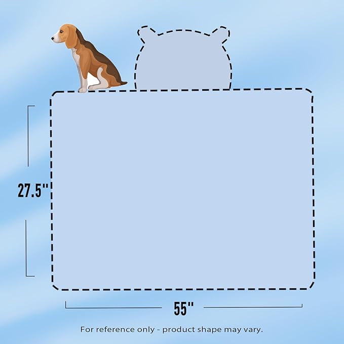 Toddler Bath Towel Baby Towels with Hood 27.5"X55" Ultra Absorbent Soft Bathrobe Blanket Kids Shower Towel for Girls and Boys(Sky Blue)