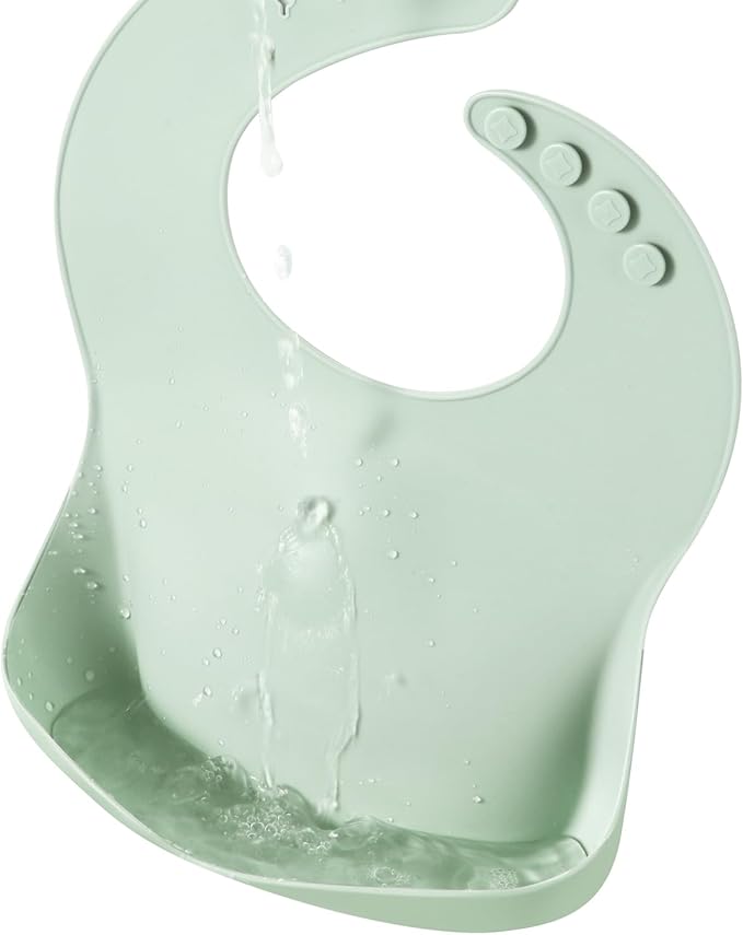 PandaEar Set of 3 Silicone Baby Bibs Waterproof, Soft, Unisex, 10-72 Months