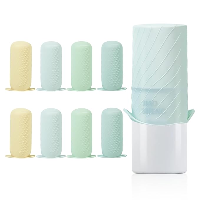 Bottle Covers for Travel, Leak Proofing, Travel Size Container Silicone toiletry sleeves, Leak Locks Travel Accessories for Shampoo Wash Body Bottles and other beauty and personal care(8pcs)