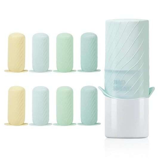 Bottle Covers for Travel, Leak Proofing, Travel Size Container Silicone toiletry sleeves, Leak Locks Travel Accessories for Shampoo Wash Body Bottles and other beauty and personal care(8pcs)