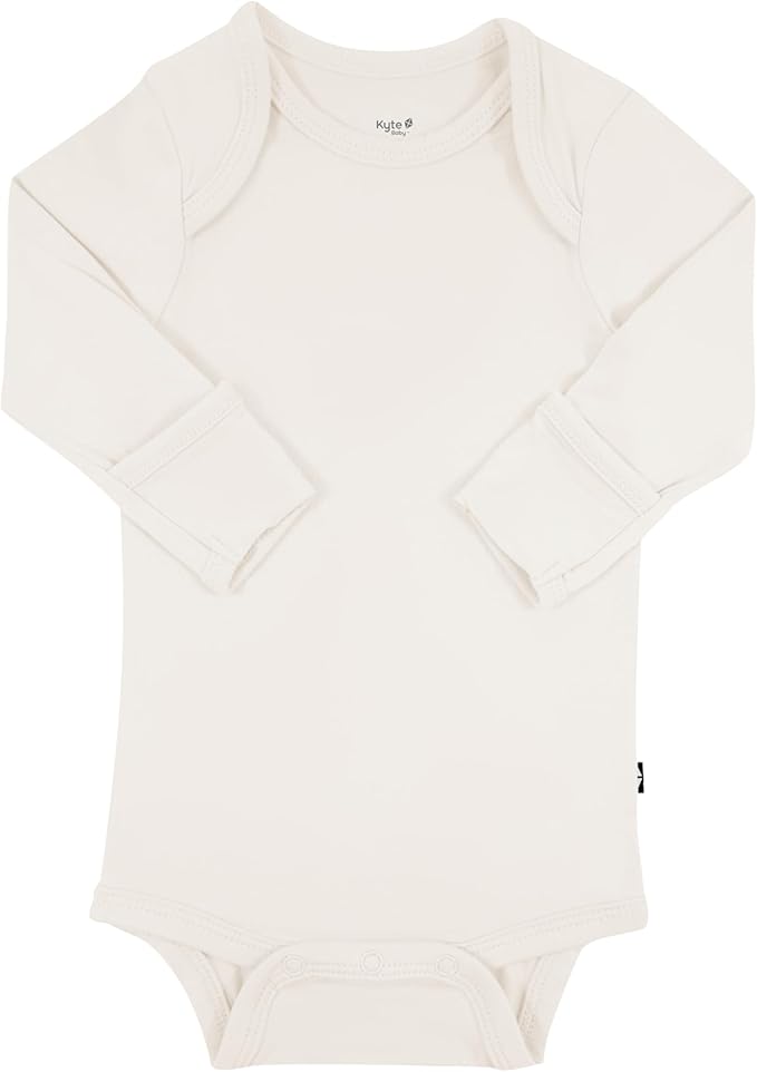 KYTE BABY Soft Bamboo from Rayon Long Sleeve Unisex Bodysuit, 0-24 Months
