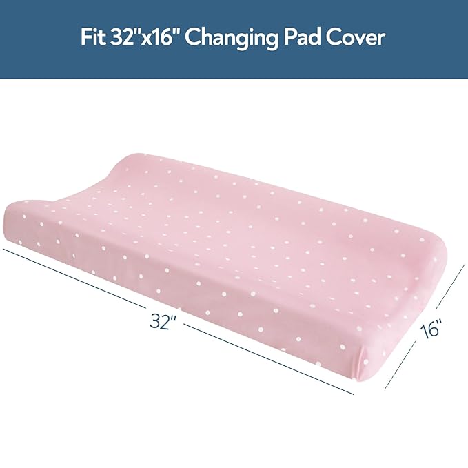 Changing Pad Cover Fitted for Boys Girls, 4 Pack Baby Changing Table Cover Sheets Neutral, Soft Breathable for 32"x16" Diaper Change Table Pad, Bassinet Sheets
