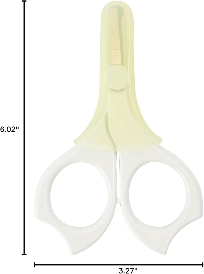 Pigeon Baby Nail Scissors with Rounded Tip, 3 Months (MADE IN JAPAN)