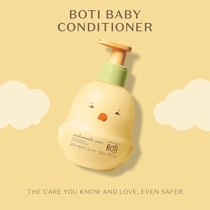 O Boticário Boti Baby Conditioner, Hypoallergenic, Vegan, Alcohol Free, Paraben Free & Dye Free, 200ml