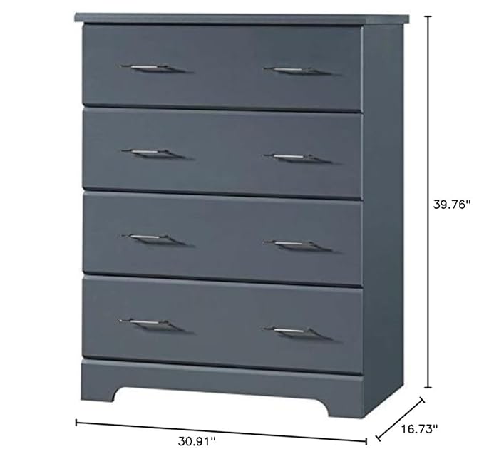 Storkcraft Brookside 4 Drawer Dresser (Gray) – GREENGUARD Gold Certified, Nursery Dresser for Kids Bedroom, Chest of Drawers