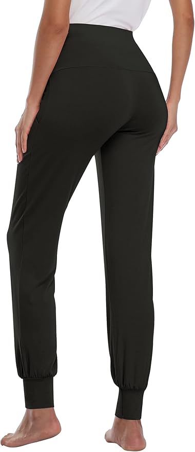 AMPOSH Women's Maternity Pants Stretchy Lounge Workout Sweatpants Casual Loose Comfy Pregnancy Joggers with Pockets