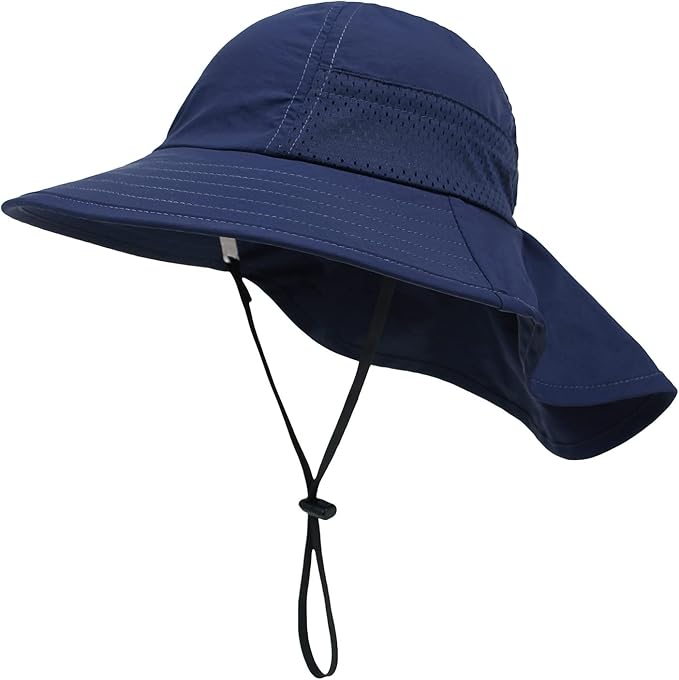 Baby Sun Hat UPF 50+ Toddler Wide Brim Beach Hats for Boys Girls 0-6 Years