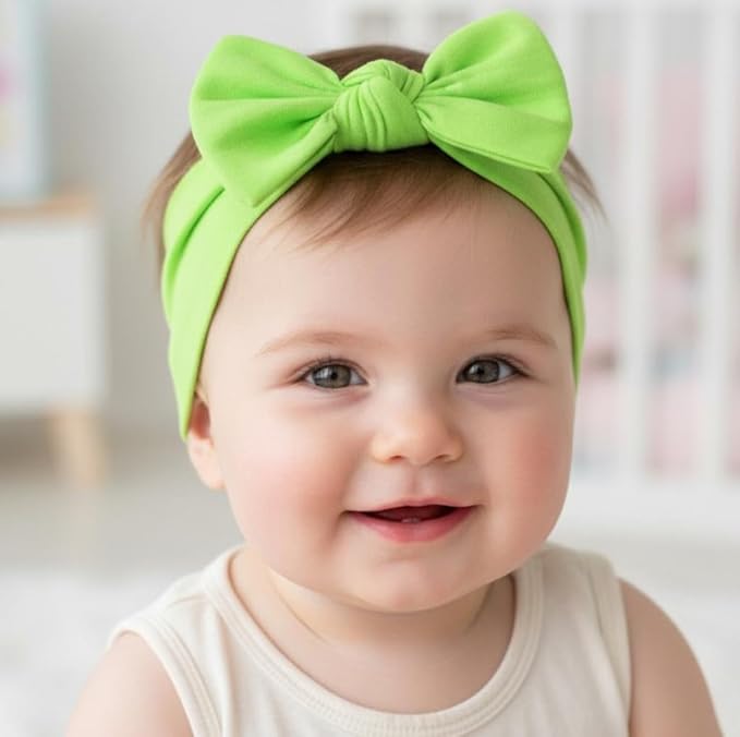 Baby Girl Headbands-Infant,Toddler Cotton Handmade Hairbands with Bows Child Hair Accessories