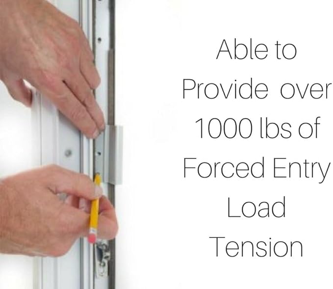 Double Bolt Lock for Sliding Glass Doors - Newly Patented - Advanced Technology to Keep Your Family Safe and Secure - High Security Lock - Virtually Burglar Proof (Silver)