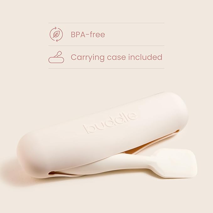 Buddle Paddle Pal Baby Diaper Cream Spatula Silicone Applicator with Carrying Case, Smooth & Mess-Free Application, 1 Count