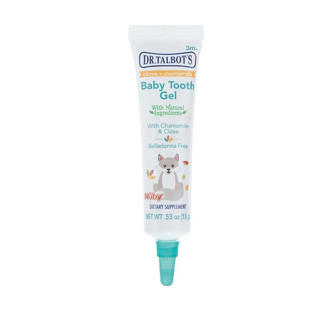 Dr. Talbot's Daytime & Night Time Baby Tooth Gel for Sore Gums - 0.53 oz Combo Pack Tubes of Teething Gel - Ages 3-24 Months - Naturally Inspired Ingredients to Soothe Sore Gums for Babies