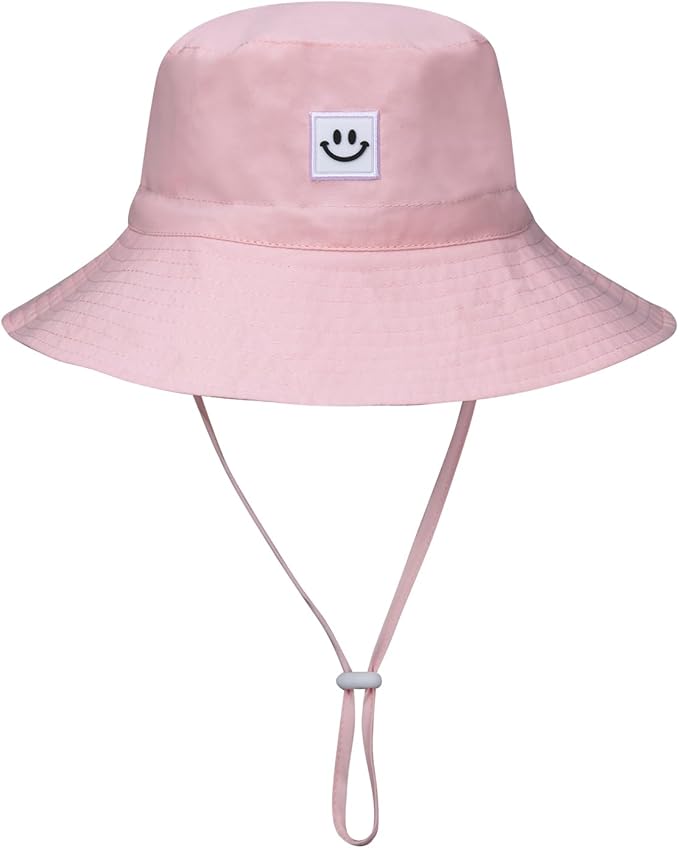 MaxNova Baby Sun Hat Smile Face UPF 50+ Toddler Bucket Hat for Boys Girls 0-7 Years