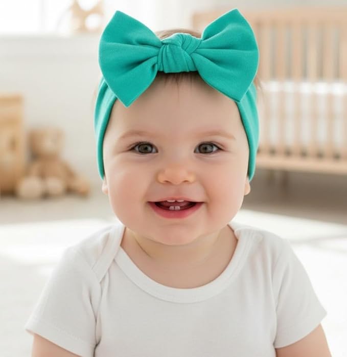 Baby Girl Headbands-Infant,Toddler Cotton Handmade Hairbands with Bows Child Hair Accessories