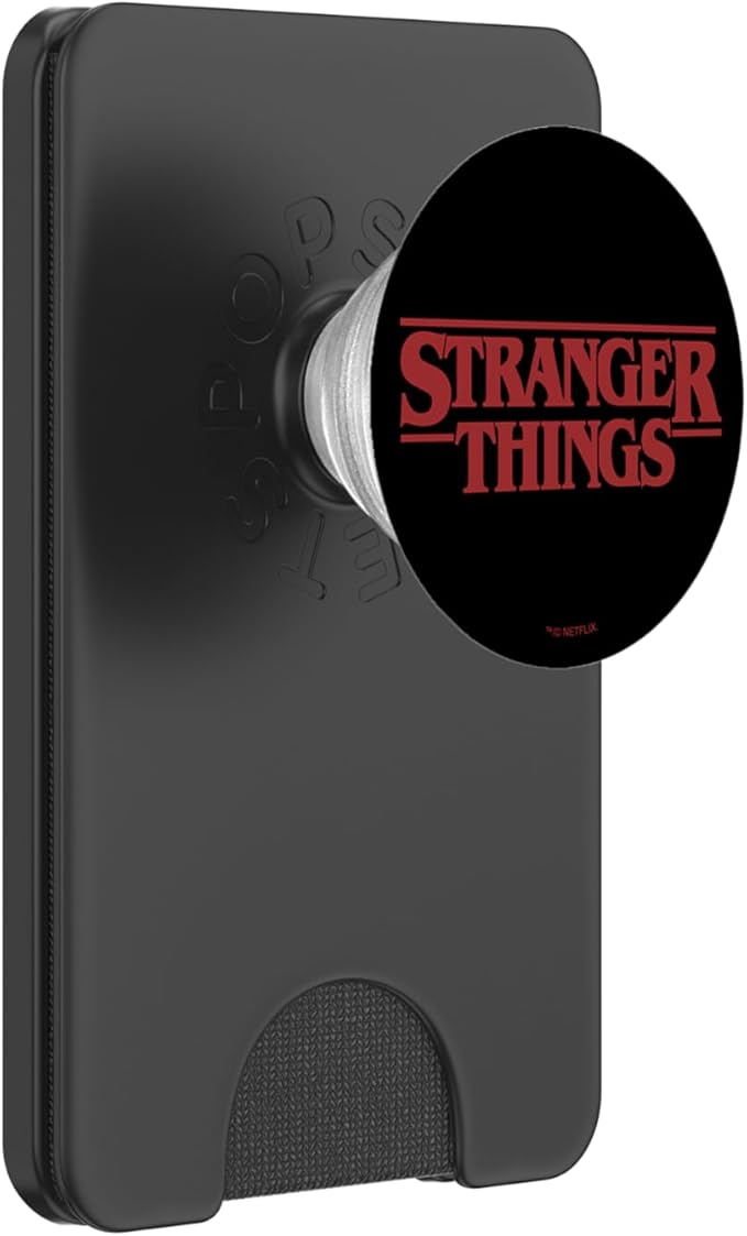 Stranger Things Basic Text Logo PopSockets PopWallet for MagSafe