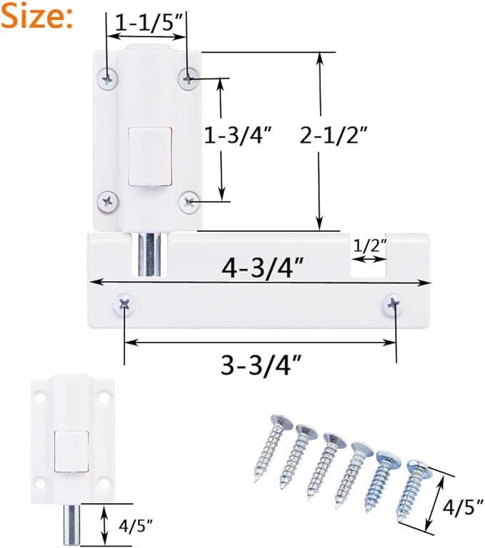 Patio Sliding Door Security Foot Lock Kick Lock, Fits on Top Rail-Childproof Patio Door Guardian-or Bottom Rail-Foot Operated-Keep Your Family Safe and Secure (2 Set)