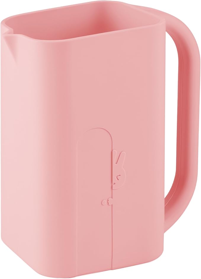 Baby Bath Rinse Cup 100% Food Grade Silicone Wash Rinser Cup For Kids (Pink)